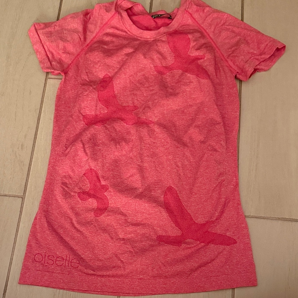 Oiselle Pink Short Sleeve Tee
